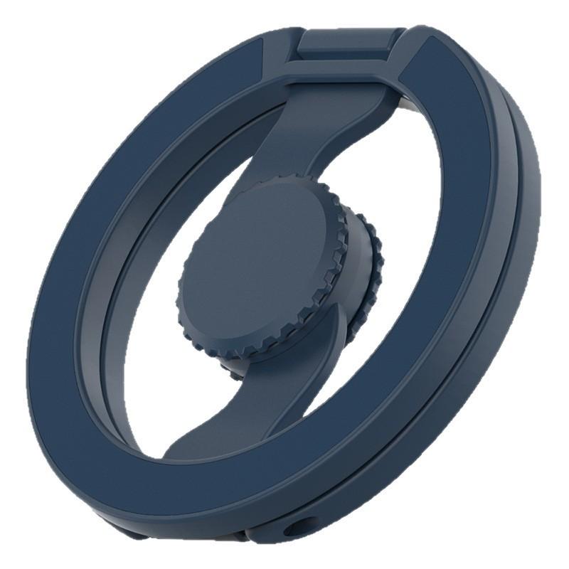 Dual-Side Magnetic Phone Holder Stand Foldable Desktop Car Mount With Finger Gyro Ring Zinc Alloy Strong Magnet