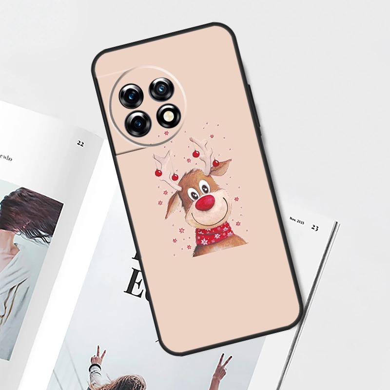 Merry Christmas Reindeer Case For OnePlus 12 11 10 9 Pro 9R 10R 12R 10T OnePlus Nord 3 2T CE 2 Lite N20 N10 Cover