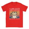 I Like Cats And Coffee And Maybe 3 People Men T Shirt Amazing Tee Shirt Crew Neck T-Shirts Pure Cotton New Arrival Tops