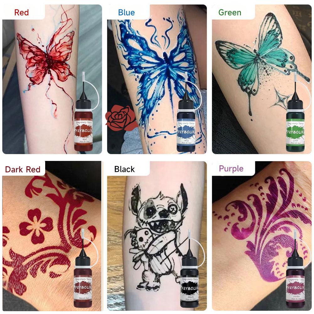 Henna Tattoo Gel Schweißfest Temporär Lang Anhaltend Körperkunst Farbe Wasserdicht DIY Alle Hauttypen
