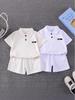 Summer Short Sleeve Polo Shirt Set for Boys (Ages 1-5)