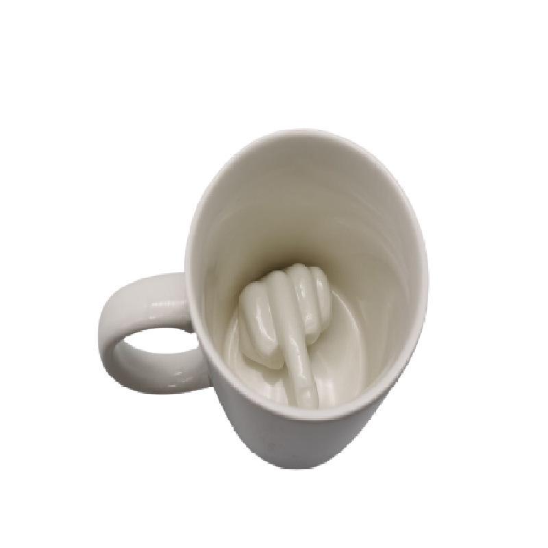Middle Finger Ceramic Prank Mug - Creative Gift Box