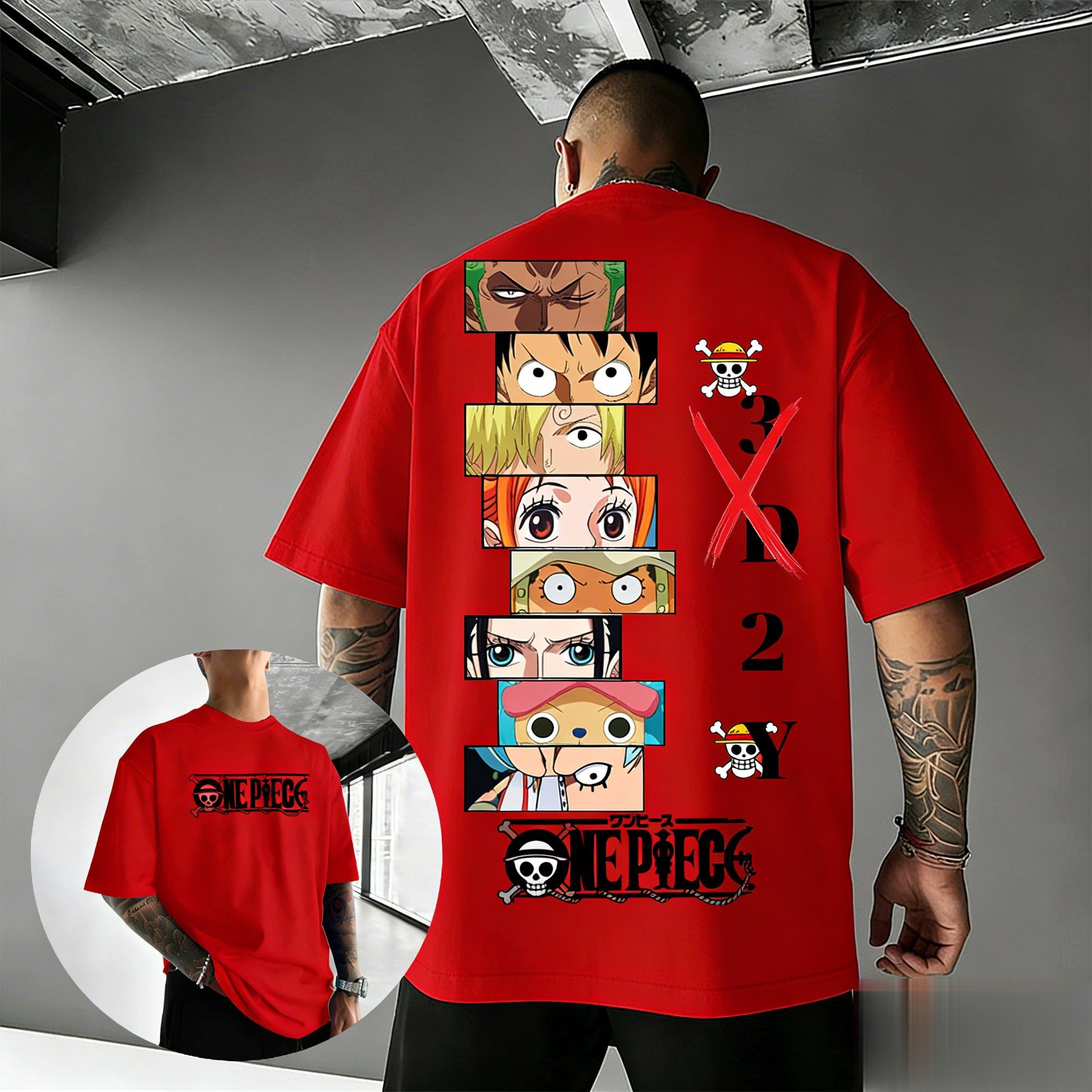 

Unisex One Piece Anime T Shirt Men Women Cotton Short Sleeve Crew Neck Tee Skull Print Streetwear Casual Summer Tops 2026 Y2k S