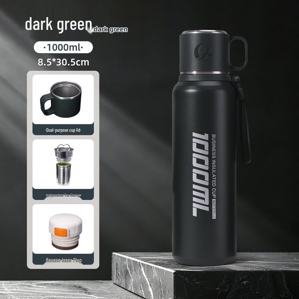 Large Capacity 316 Stainless Steel Thermos with Tea Infuser – Portable, Leak-Proof Bottle for Hot/Cold Retention