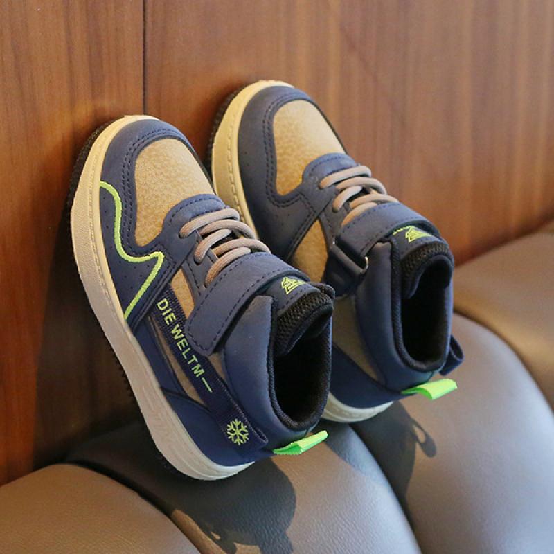 Kids Sneakers New Boys Girls' Casual Shoes High-top Small Children's Board Shoes Soft Soles Baby Shoes