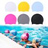 Plain Color Swimming Hat Protect Ears & Long Hair Swim Pool Hat Waterproofed Hat Suitable for Pool Beach and Water Sports