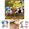 Charming Bench Couple Kissing Dolls Set For Exquisite Miniature Garden Decor