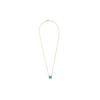 Hermes Mini Pop H Pendant Necklace Unisex Necklace Denim-Blue Gold H147992F 79