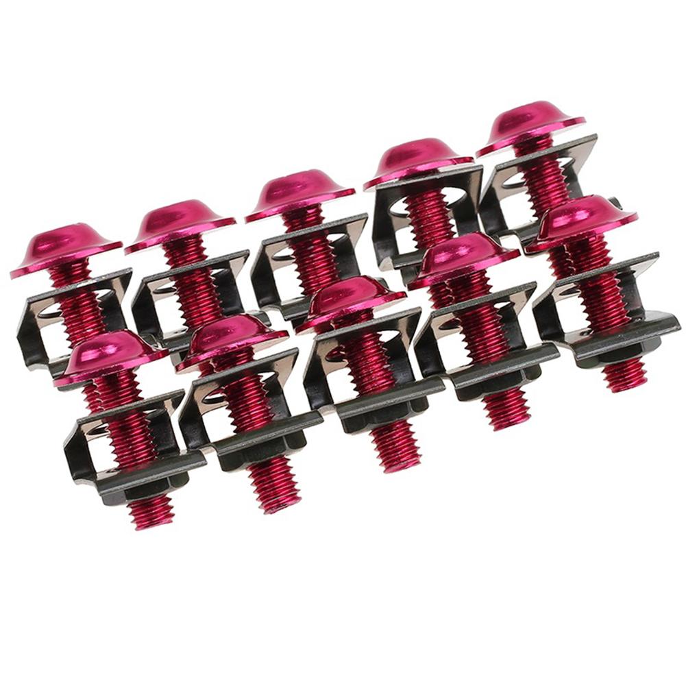 

10Pcs 6mm Universal Motorcycle Fairing Body Bolts Scooter Nuts M6 Spire Speed Fastener Clips Screw красный