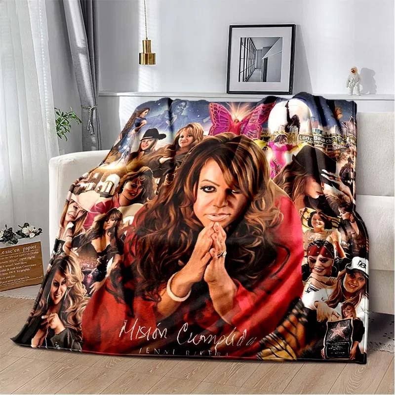 Classic Latin Singer Jenni Rivera Printed Blanket Fanart Flannel Blanket Fashion Soft Warm Blanket Home Daybed Picnic Blanket