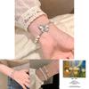 Sophisticated Double-layer Geometric Tassel Bracelet For Women Versatile Wristwear
