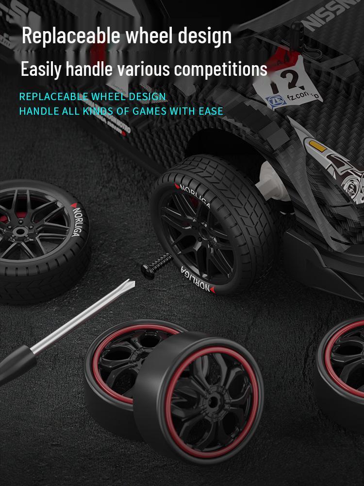 1:14 Scale RC High-Speed Drift GTR Sports Car - 4WD, Lights, Remote Controlled Racing Toy for Boys