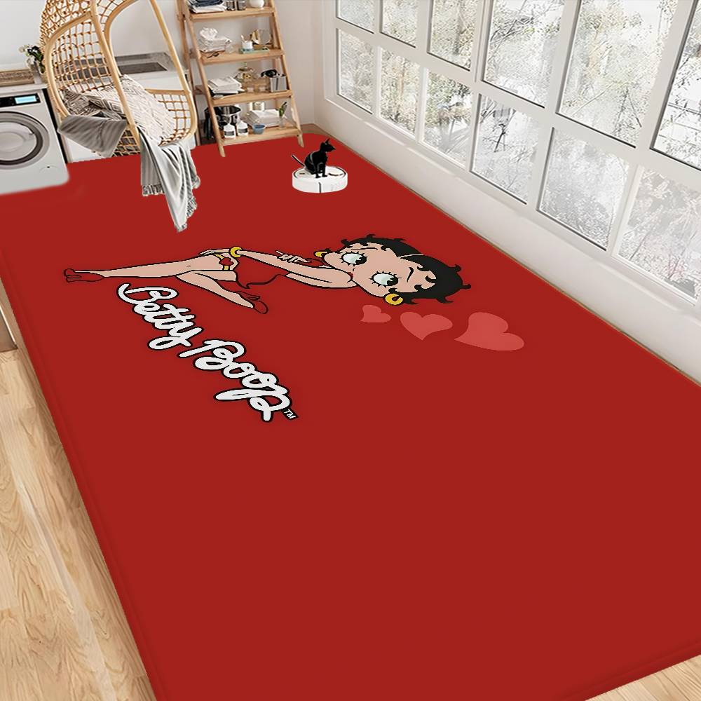 Cute B-Betty Boop Door Mat Nordic Style Bedroom Living Room Doormat Home Balcony Anti-Slip Alfombra