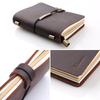 Robrasim Handmade Vintage Leather Pocket-Sized Interchangeable Notebook with Fountain Pen Compatible, 5.2" x 4