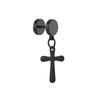 WKOUD Punk Black Multiple Styles Stainless/Titanium Steel Stud Cross Earrings Men Women Gothic Street Pop Hip Hop Ear Jewelry