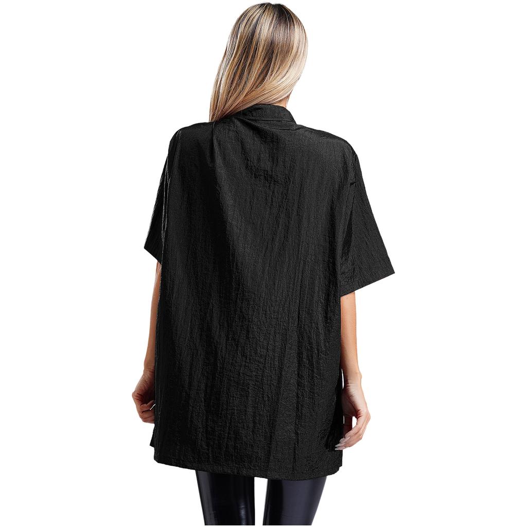 Unisex Herren Damen Wasserdichtes Friseurhemd Kurzarm Atmungsaktive Pflege-Schürze mit Taschen