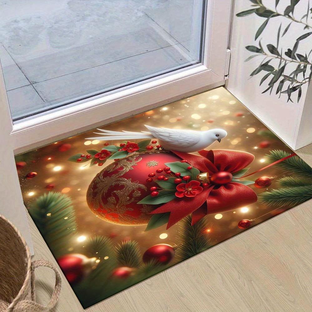 

1pc White Dove and Lantern Ball Area Rug, Slip-Resistant, Easy-Clean, Stain-Resistant, Perfect for Cozy Living Rooms, Bedrooms, Kitchens, Of 60cm by 90cm
