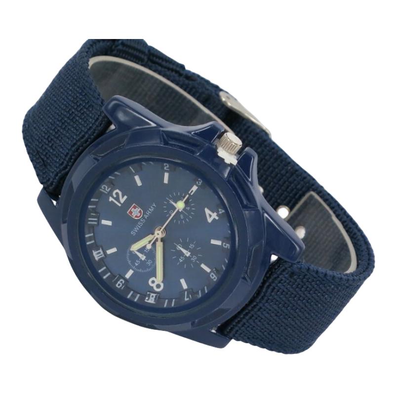 Gemius Army Sports Watch Woven Strap Stainless Steel Buckle Daily Use Man Gift