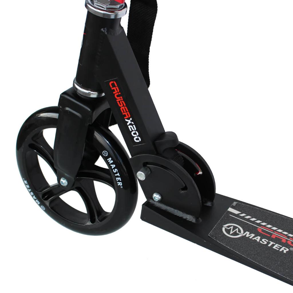 Folding scooter with transport strap MASTER Cruiser 200 mm Red