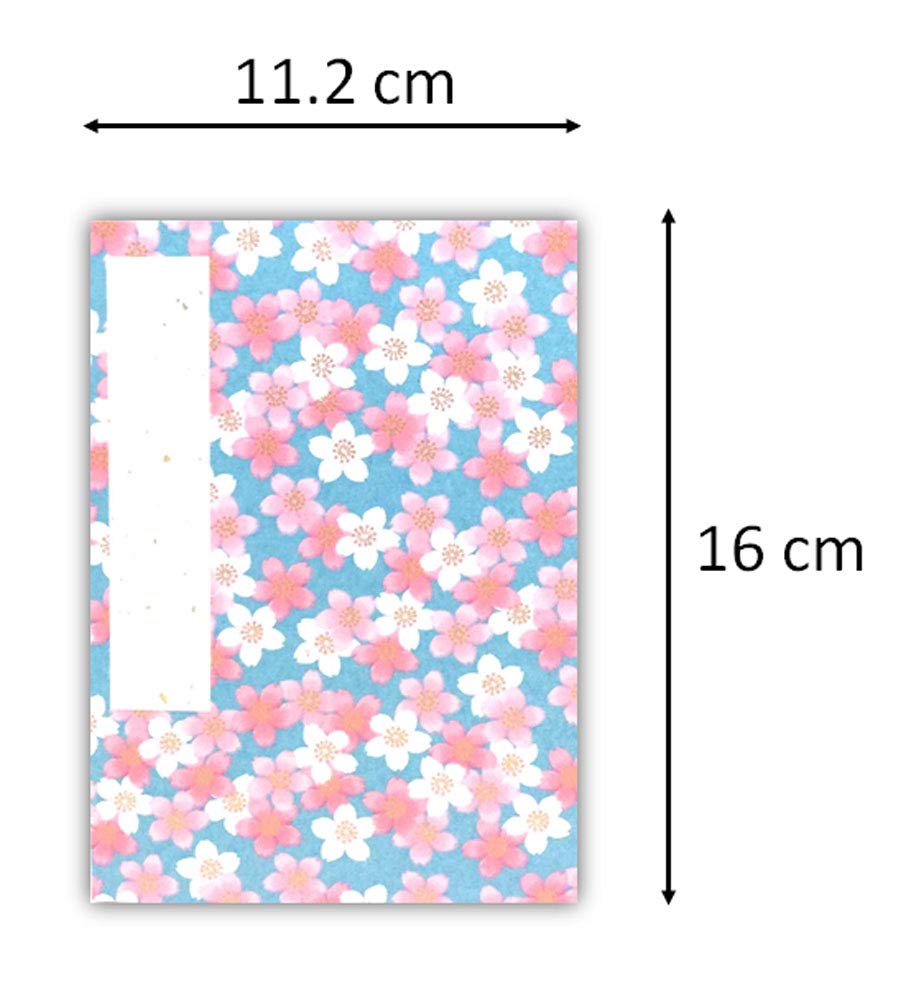 Kawasumi Washi Goshuincho Stamp 16 X Yuzen Elegant Cherry Blossom Water (Shrine Book) 11.2 Cm, Washi, Gradient,