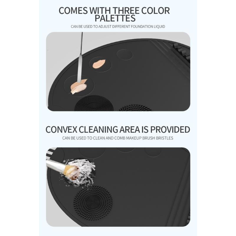 Multifunkční silikonový čistič štětců Silikonový čistič kosmetických štětců Snadno použitelná podložka na štětce na make-up