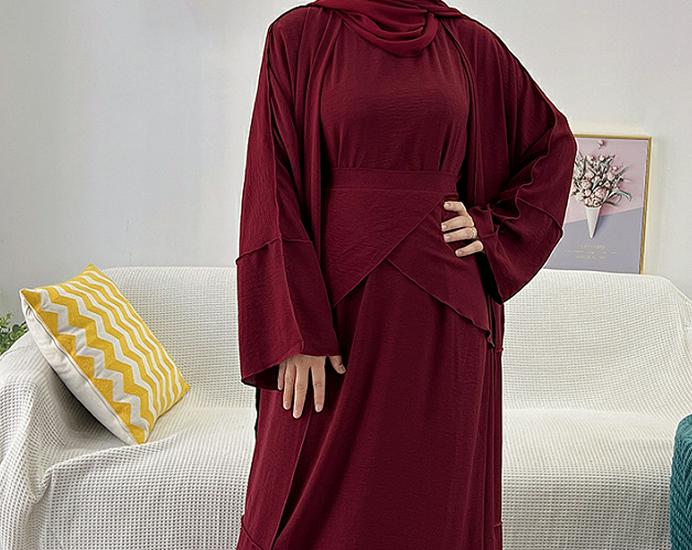 Loriya Solid Color Three-Piece Set LR522 - Turkey & Dubai 2022 Edition