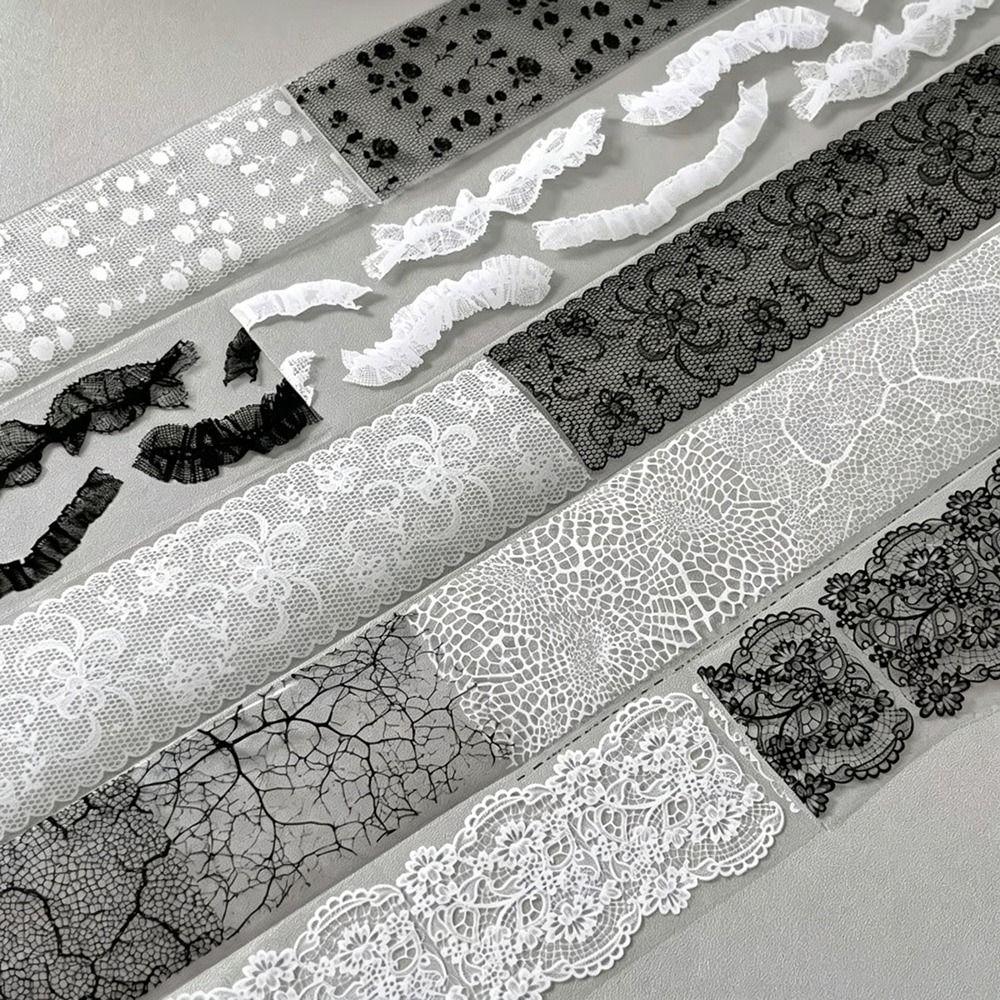 Lace Design Nail Transfer Stickers Iridescent Nail Art Stickers Nail Art Decorations  Manicure DIY