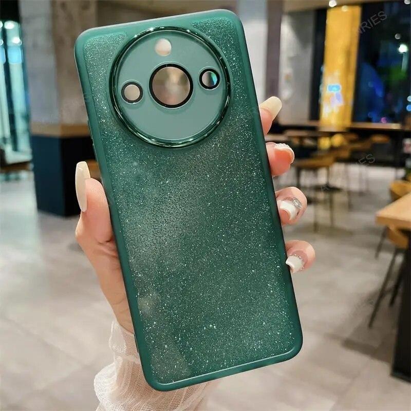 

Блестящий прозрачный силиконовый мягкий чехол для Oppo Realme 11 Pro Plus 5G 2023, защитное стекло для объектива, задняя крышка на Realme11 11pro 11proplus Realme 11 Pro серебряный/зелёный