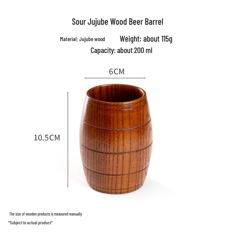 Japanese High-Temperature Resistant Jujube Wood Tea Mug