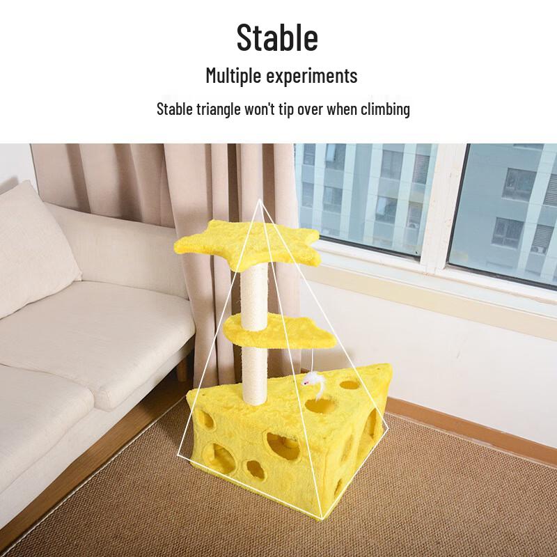 Oujie Wang Cheese Cat Tree & Scratching Post