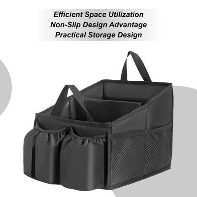 Back Seat Organizer Foldable Storage Organization Caddy With Handle Car Interior Organizer For Toys Tissues Snacks Drinks Cards
