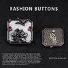 10Pcs Shirt Buttons High-End Exquisite National Style Metal Square Wool Clothes Cardigan Shirt High-End Buttons