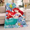 3D Printed Cute Cartoon The Little Mermaid Blanket, Home & Travel Blanket, Soft and Fluffy Winter Blanket Gift for Children and