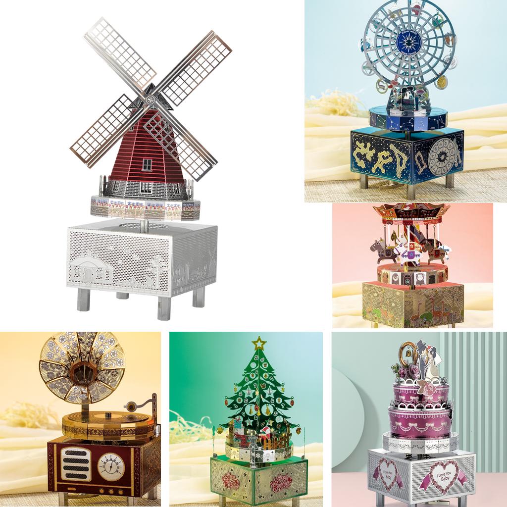 Buy Creative DIY Metal 3D Assembling Puzzle Music Box Kits Toy Happy ...