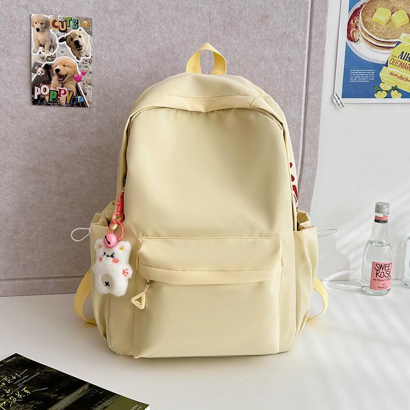 Japanischer Rucksack mit einfachen Buchstaben, lässig, süß, klein, frisch, mit großer Kapazität, für Junior High School, leicht, Studentenrucksack