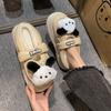 Niedliche Cartoon-Freizeit- und bequeme dicksohlige Hausschuhe für Damen 2025 Herbst und Winter neue Mode Oberbekleidung thermische Baumwollhausschuhe für Damen