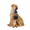 Powered Dog Holding Lamp Garden Statue Mother and Puppy Outdoor Decor for Yard Patio