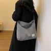 Corduroy Women's Solid Color Top Handle Shoulder Bag Women Trend Aesthetic Luxury Large Capacity Shopper Crossbody Bag CLE