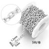 5Yards/Roll Aluminum Chains Gold Silver Color Twisted Link Chains For Jewelry Making DIY Necklace Bracelets Accessories Findings