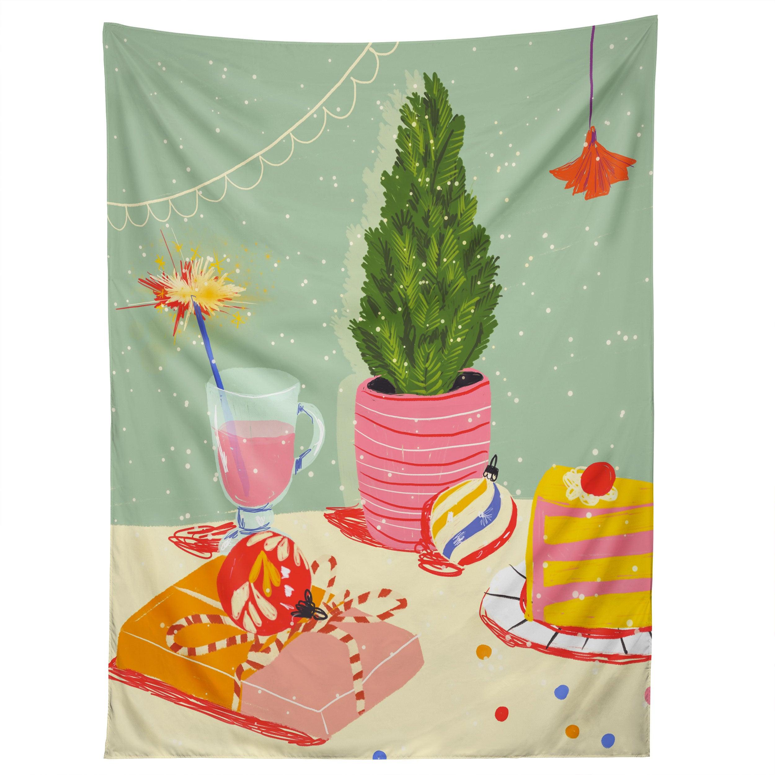 CHRISTMAS EVE STILL LIFE tapestry 75x100