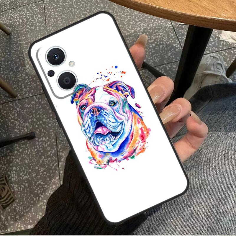 British Bulldog For OPPO Reno 10 11 12 13 14 Pro 7 8 Lite 8T 11F 12F 13F 14F OPPO Find X8 X9 X5 X6 Pro Case