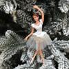 Christmas Ornaments Stree Decoration Girl Bithday Gift Xmas Plastic Hanging Decoration Dancing Silver Tutu Ballerina Christmas Gifts