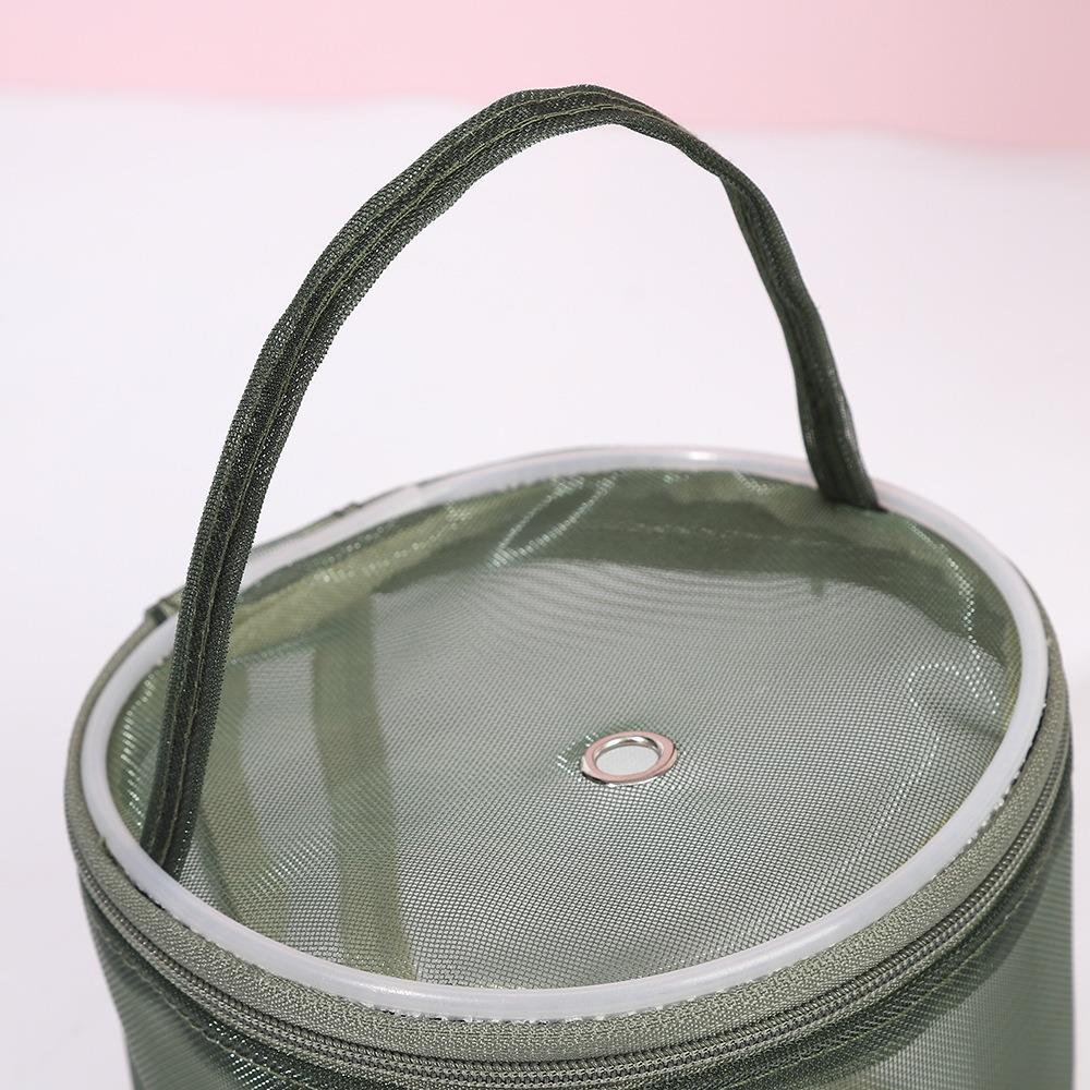 Round Yarn Storage Mesh Bag Hollow Mesh Portable Knitting Wool Yarn Bags Lightweight Crochet Yarn Handbag Organizer