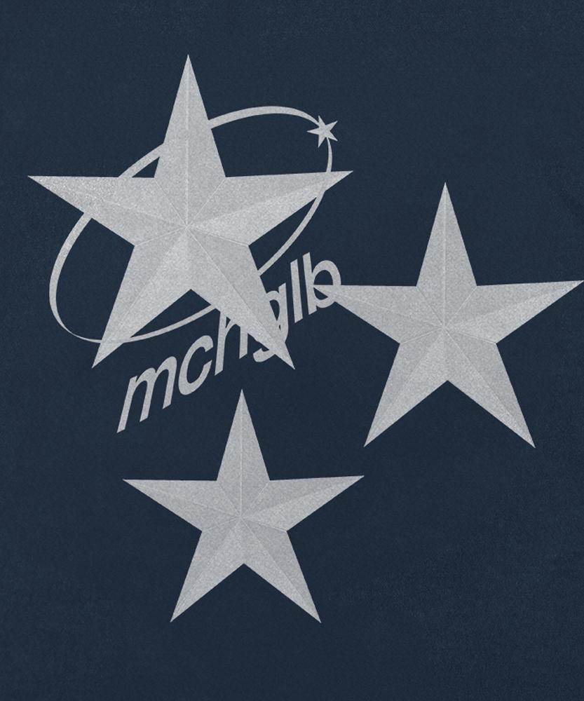 MATCHGLOBE Star Logo Crop Top (Navy)