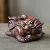 Yixing Zisha Wealth-attracting Golden Toad Tea Pet Antique Tea Spirit Tea Figurine Play Toys Tea Statue Ornaments Supplies Gift