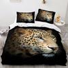 Leopard Duvet Cover King Queen Size Brown Cheetah Bedding Set For Kids Teens Adults Wild Animal 2/3pcs Polyester Comforter Cover