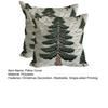 2Pcs Christmas Tree Pillow Cover 18" X 18" Festive Decor Pillowcase Washable Throw Pillow Cover with Hidden Zipper for Sofa Couch Chair Bed