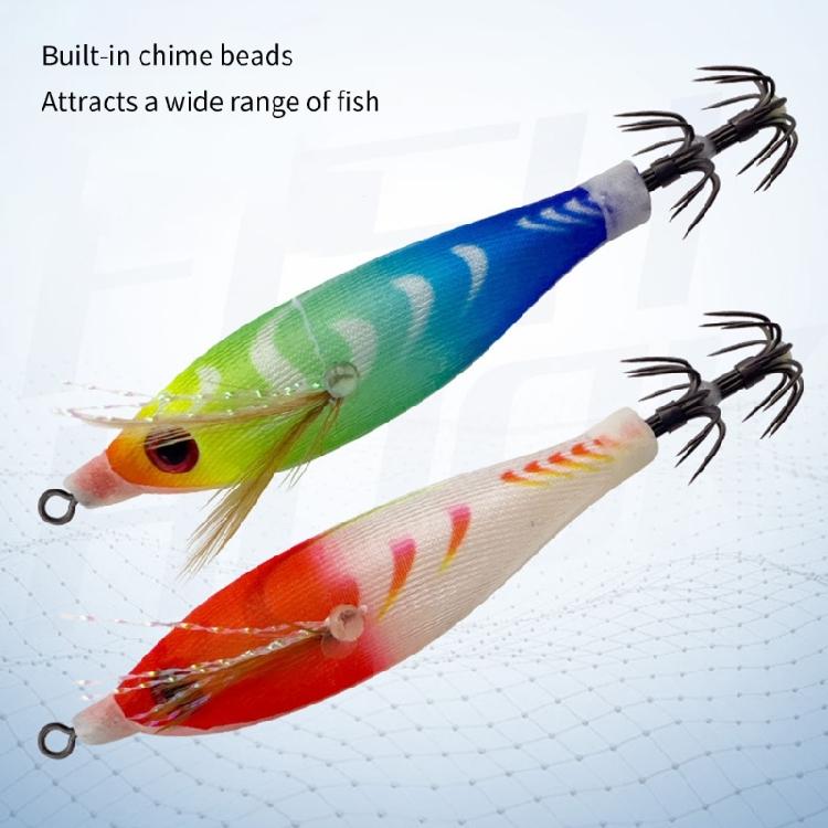 5Pcs Glows Squid Jig Lures Cuttlefish Sleeve Squid Jig Baits Night Fishing Octopuses Lures Hard Artificial Shrimp Baits