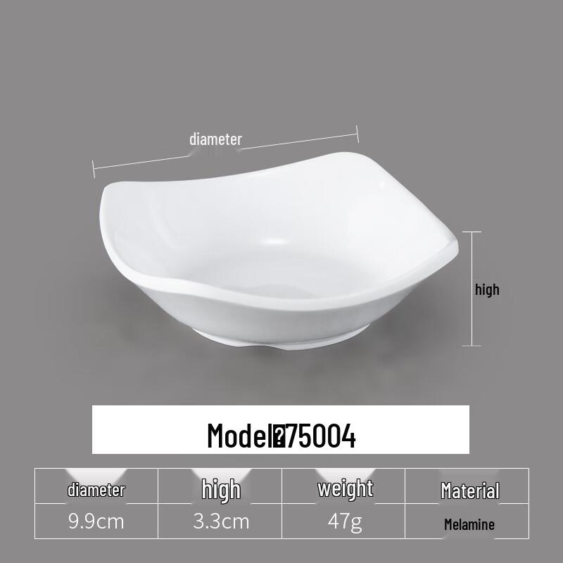 Thickened Melamine Round Dipping Sauce Dishes (10-Pack)