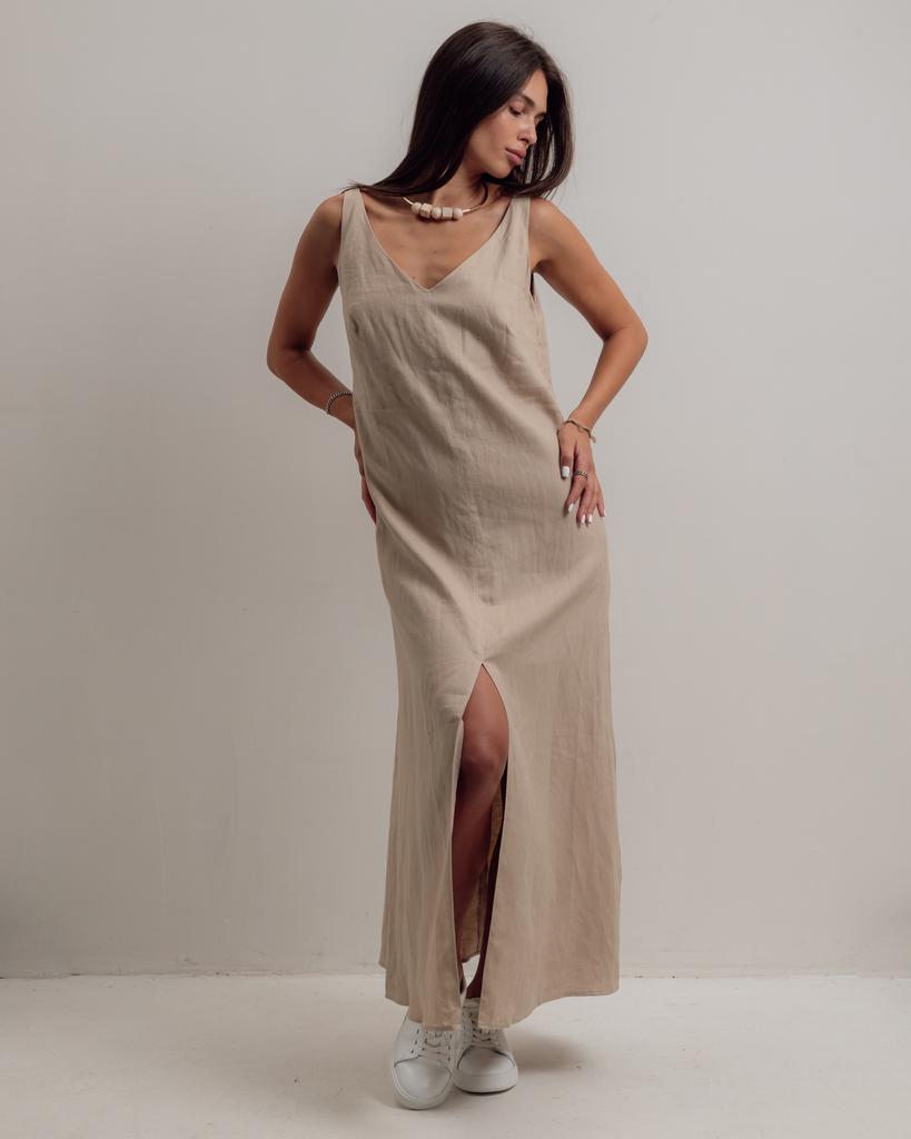 Сарафан летний с украшением Nagrada 5137 36 черный льон